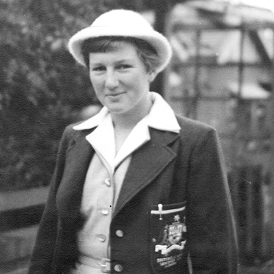 1955_Lorraine Thurlow in Empire Games Uniform at MLC in 1954_400x400